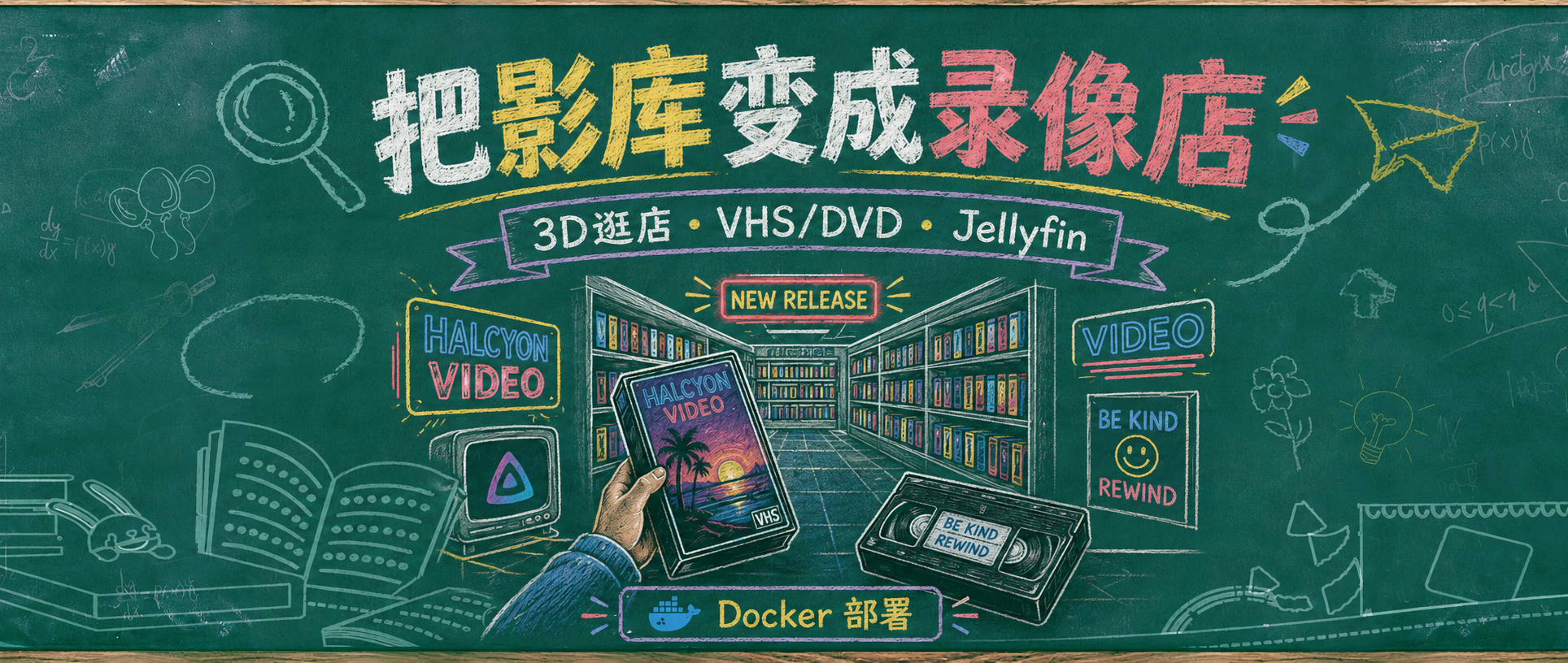 NAS电影库还能这么玩？走进自己的90年代录像店，真的能逛！