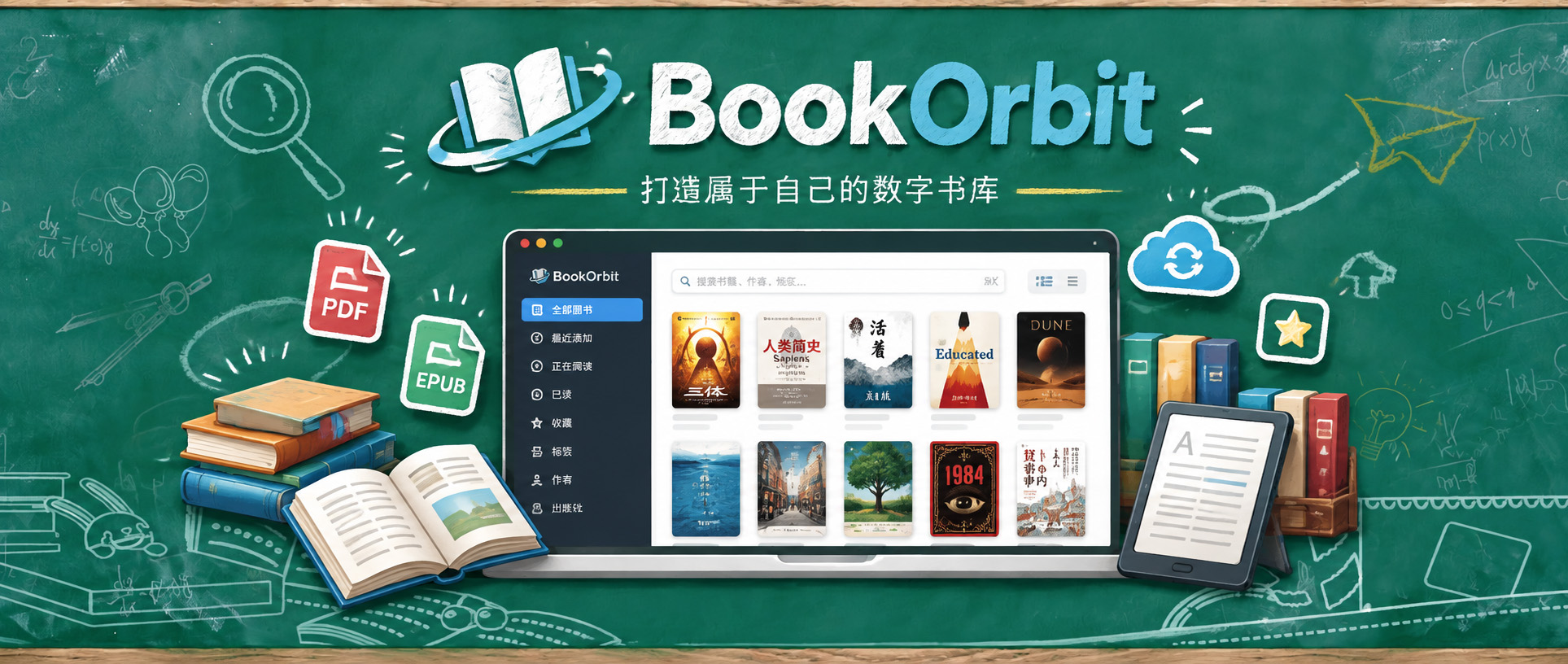 集电子书、漫画、有声书于一体，NAS 阅读库的终极形态：一键部署BookOrbit